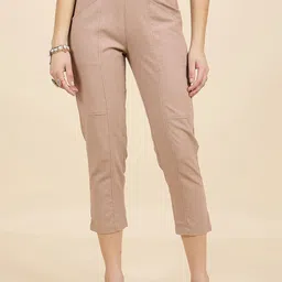 Gipsy Women Smart Regular Fit High-Rise Trousers-image-65