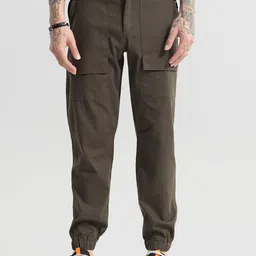 Snitch Men Regular Fit Mid-Rise Cotton Smart Trousers-image-6
