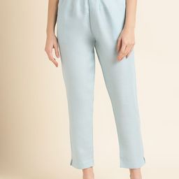 Fabclub Women Smart Cotton Cropped Cigarette Trouser-image-59