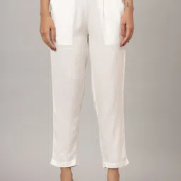 CRAFTED FOR YOU Women Comfort Pleated Trousers-image-15