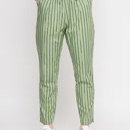 Novio Women Striped Smart Trousers-image-19