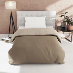 BIANCA Brown & Beige Microfiber AC Room 150 GSM Single Bed Comforter-image-29