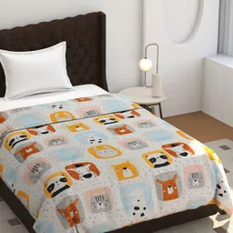 MORADO White & Blue Cartoon Characters 150 GSM Single Bed Comforter-image-78