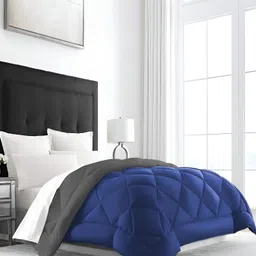 RF RELAXFEEL Grey & Blue Geometric Heavy Winter 233 GSM Double Bed Comforter-image-48