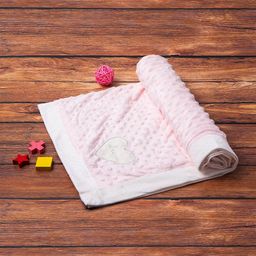 Baby Moo Pink & White Geometric AC Room 210 GSM Single Bed Reversible Bubble Blanket-29