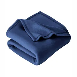 VAS COLLECTIONS Blue Fleece 300 GSM Double Bed Blanket-image-19