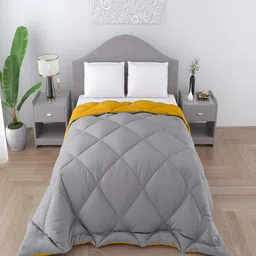tundwal's Mustard & Grey Geometric Heavy Winter Double Bed Comforter-image-69