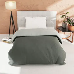 BIANCA Grey & White Microfiber AC Room 150 GSM Single Bed Comforter-image-36