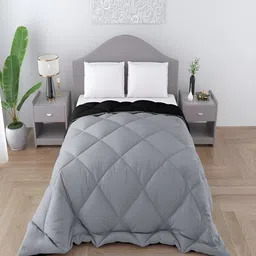 tundwal's Black & Grey Geometric Heavy Winter Double Bed Comforter-image-87