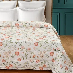 BREVARD White Floral 150 GSM Double Bed Comforter-image-49