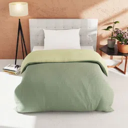 BIANCA Olive Green Microfiber AC Room 150 GSM Single Bed Comforter-41