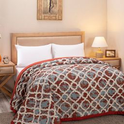 MASPAR Red & Grey Heavy Winter 300 GSM Double Bed Quilt-image-30
