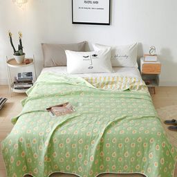 JC HOME Green & White Summer 350 GSM Single Bed Blanket-image-7