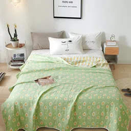 JC HOME Green & White Summer 350 GSM Double Queen Bed Blanket-image-44