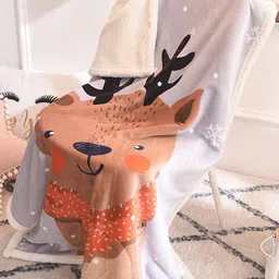 JC HOME White & Orange Cartoon Characters AC Room Single Bed Blanket-image-97