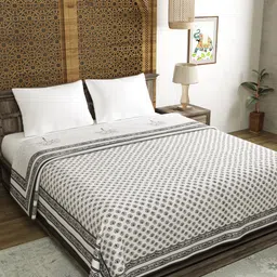BLOCKS OF INDIA Ethnic Motifs AC Room 150 GSM Double Bed Dohar-76