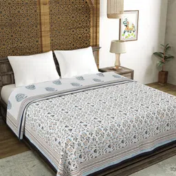 BLOCKS OF INDIA Ethnic Motifs AC Room 150 GSM Double Bed Dohar-image-26