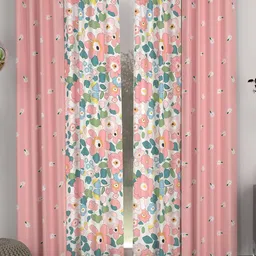 CHHAVI INDIA Pink & White 4 Pieces Floral Printed Door Curtain-picture-19