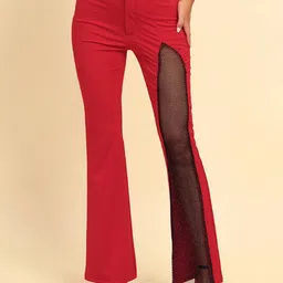 LULU & SKY Women Flared High-Rise Trousers-picture-39