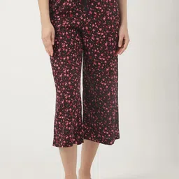 Marks & Spencer Women Floral Printed High-Rise Trousers-image-77