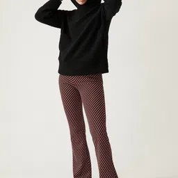 Marks & Spencer Women Geometric Printed High-Rise Trousers-picture-16