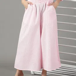 SHOWOFF Women Flared High-Rise Linen Culottes Trouser-image-43