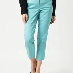 Marks & Spencer Women High-Rise Cropped Trousers-image-75