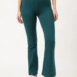 Marks & Spencer Women High-Rise Regular Fit Bootcut Trousers-image-77