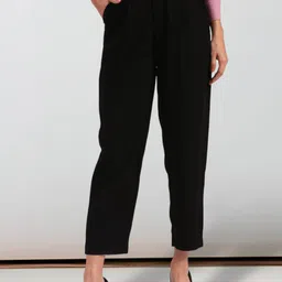FITHUB Women Tapered Fit High-Rise Cotton Cropped Trouser-image-46