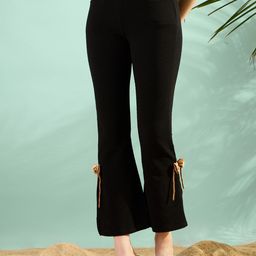 KASSUALLY Women Loose Fit High-Rise Bootcut Trousers-image-36