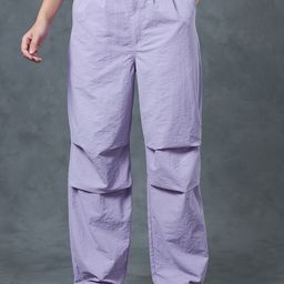 Bewakoof Women Loose Fit High-Rise Oversized Parachute Trousers-image-42