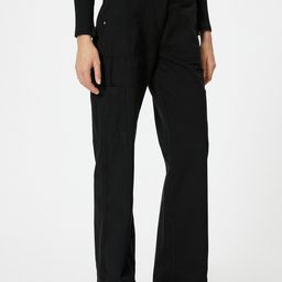 Koton Women Straight Fit High-Rise Pure Cotton Cargos-image-50