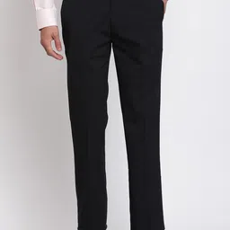 Cantabil Men Mid Rise Checked Formal Trousers-image-90