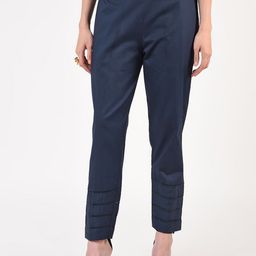 FLOREOS Women Embroidered Relaxed Easy Wash Trousers-image-95