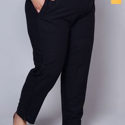 Prin Fashion House Women Pack Of 2 Plus Size Cotton Relaxed Straight Leg Trousers-image-142