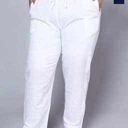 Prin Fashion House Women Pack Of 2 Relaxed Straight Leg Pure Cotton Plus Size Trousers-image-62