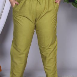 Prin Fashion House Women Pack Of 2 Plus Size Cotton Relaxed Straight Leg Trousers-image-75