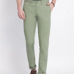 t-base Men Green Easy Wash Trousers-image-65