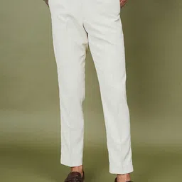 DENNISON Men Flat-Front Mid-Rise Regular Trousers-image-48