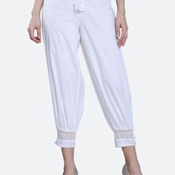 FCK-3 Women White Striped Relaxed High-Rise Easy Wash Trousers-image-3