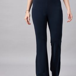 Chemistry Women Flared High-Rise Easy Wash Bootcut Trousers-picture-28
