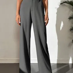 Next One Smart Loose Fit High-Rise Easy Wash Parallel Trousers-image-27