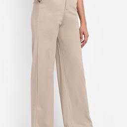 Next One Women Smart Loose Fit High-Rise Easy Wash Stretchable Parallel Trousers-picture-38