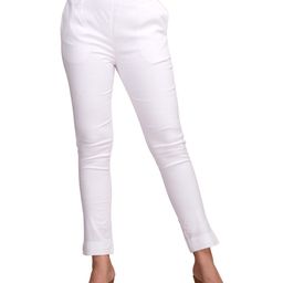 BAESD Women Mid Rise Easy Wash Cotton Cigarette Trousers-image-24