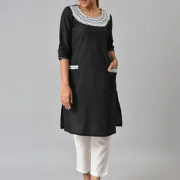 AURELIA Women Black Kurta with Trousers-image-51