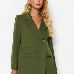 Trendyol Notched Lapel Double-Breasted Blazer-image-54