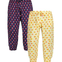 PLUM TREE Girls Pack Of 2 Leaf Printed Joggers-image-44
