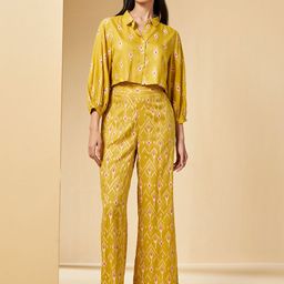 Global Desi Printed Shirt With Trousers-picture-27