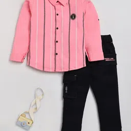 Toonyport Boys Striped Shirt with Trousers-image-21