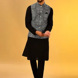 KISAH Kurta With Trousers & Nehru Jacket-picture-19